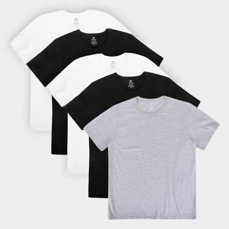 Kit Camiseta Hering Bsica Masculina 5 Peas